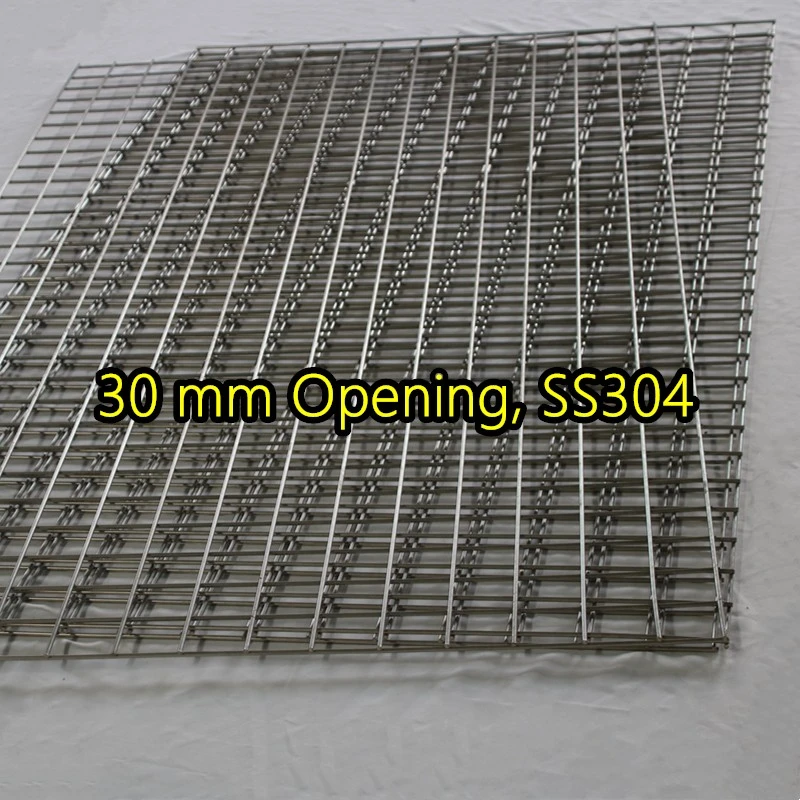 Painel de rede de arame soldado SS304 de abertura de 30 mm